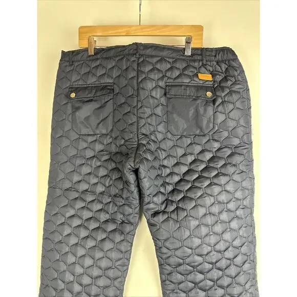 Mifland Quilted Pants - Navy Blue, Size 2XL